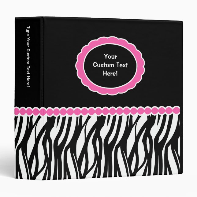 Cutesy Zebra Binder (Front/Spine)