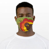 CuteThanksgiving Turkey "Gobble!" Adult Cloth Face Mask (Worn)