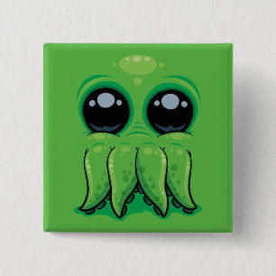 Cutethulhu Cute Cthulhu Face Button