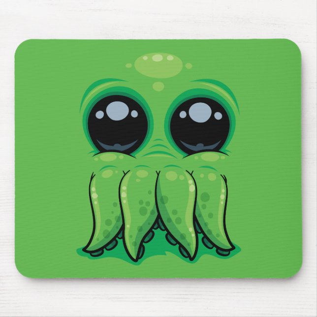 Cutethulhu Cute Cthulhu Face Mouse Pad (Front)