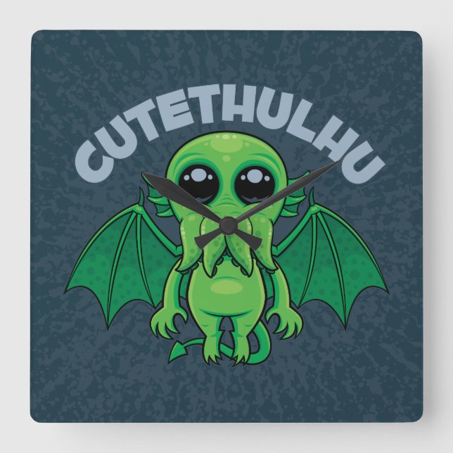 Cutethulhu Square Wall Clock (Front)