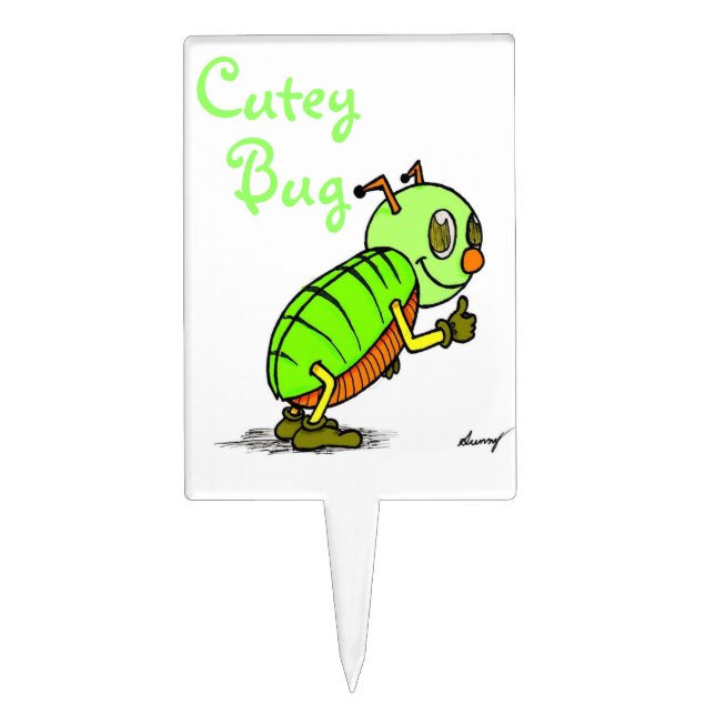 Cutey Bug Cake Topper (Front)