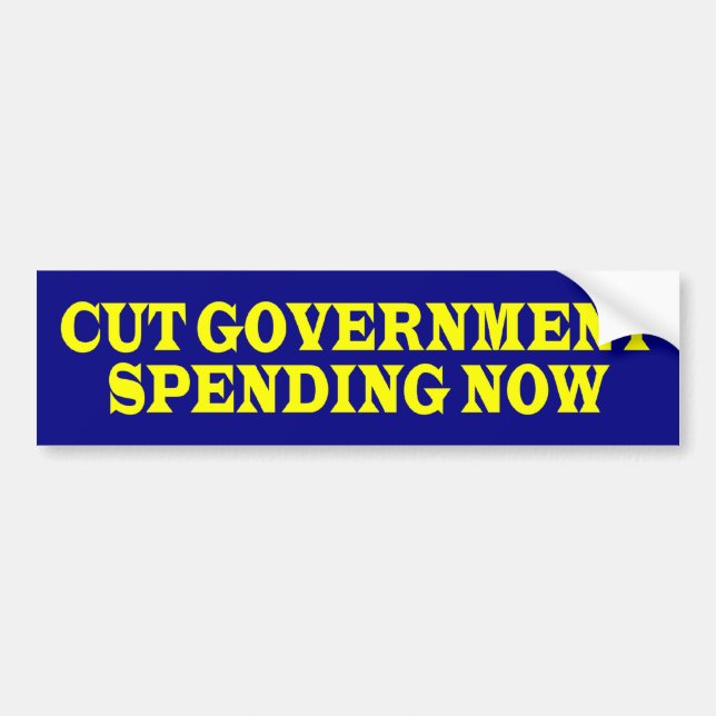 cutGovtSpendingNow Bumper Sticker (Front)