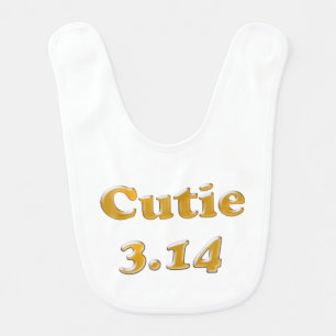 Cutie 3.14 Pi Day Baby Bib