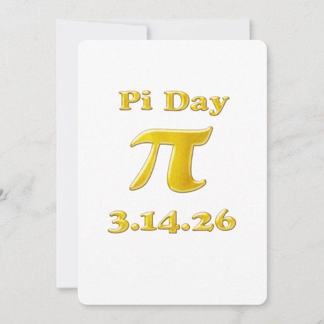 Cutie 3.14 Pi Day Invitation (Front)