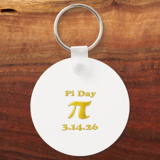 Cutie 3.14 Pi Day Keychain (Front)