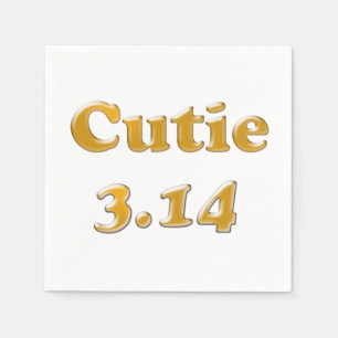 Cutie 3.14 Pi Day Paper Napkins
