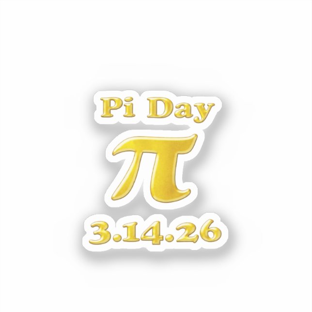 Cutie 3.14 Pi Day Sticker (Front)
