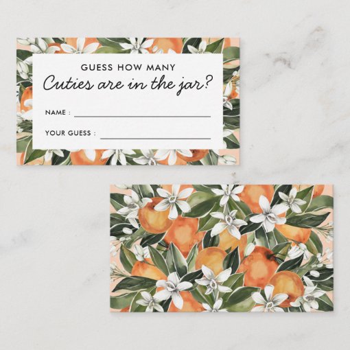Cutie Baby Shower How Many Cuties Are In The Jar Enclosure Card Zazzle