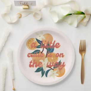 cutie baby shower theme paper plates