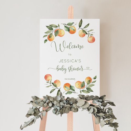 Cutie baby shower welcome foam board