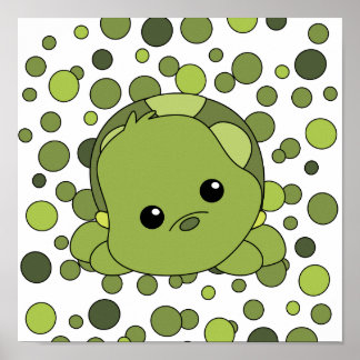 Cutie Baby Turtle Poster