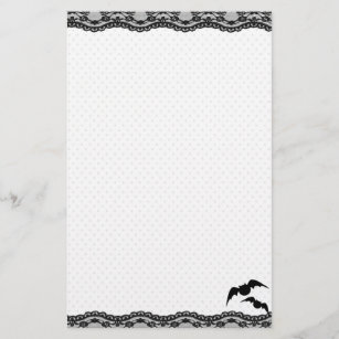 Cutie Bat Stationery with lace