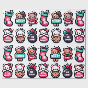 Cutie Bears and Bulbs Wrapping Paper