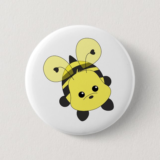 Cutie Bee Pinback Button (Front)