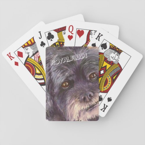 CUTIE BLACK COCK_A_POO MIX PLAYING CARDS