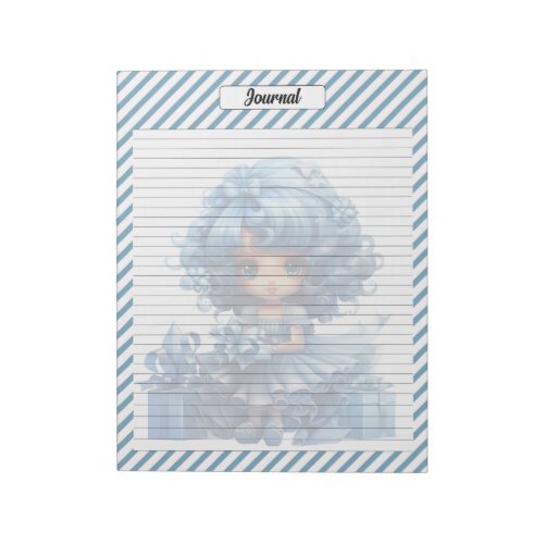 Cutie Blue Christmas Notepad