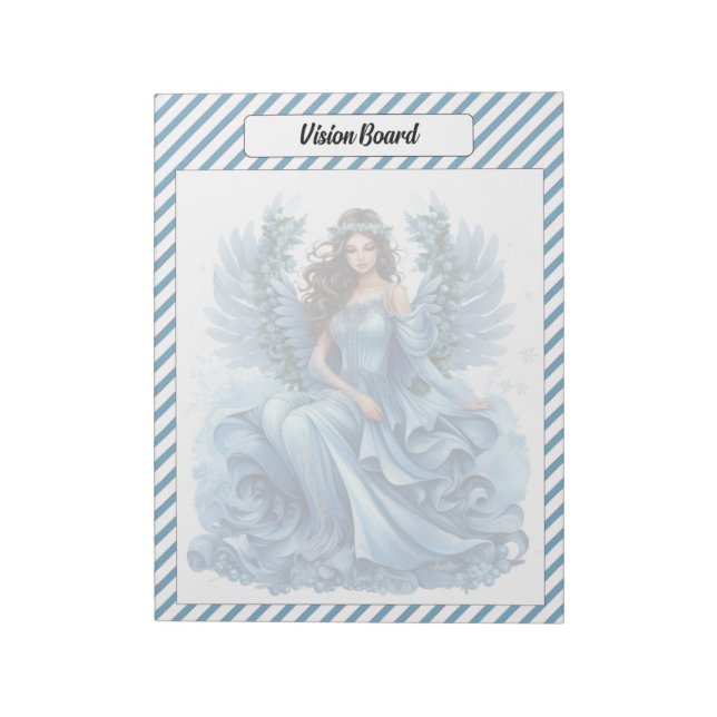Cutie Blue Christmas Notepad (Rotated)