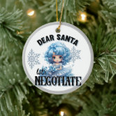 1950s Vintage Christmas Girl Decorating Tree Metal Ornament | Zazzle