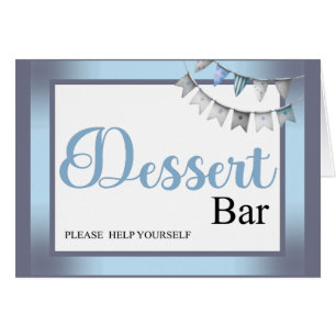 Cutie Blue Elephant - Little Peanut Desert Bar Cards