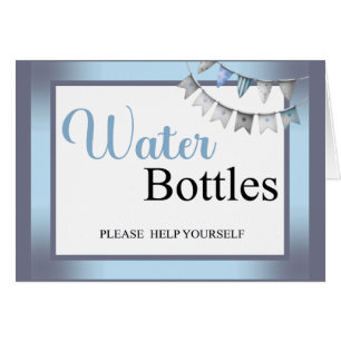 Cutie Blue Elephant - Little Peanut Water Bottles Cards