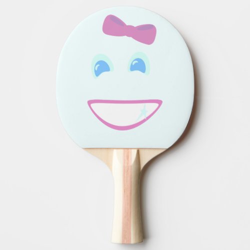 Cutie Bow Face Ping_Pong Paddle