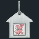 Cutie Bow Piglet Pet Tag<br><div class="desc">A cute little piglet with a bow wants to be your friend!</div>