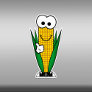 Cutie Cartoon Corn on the Cob Vinyl Sticker