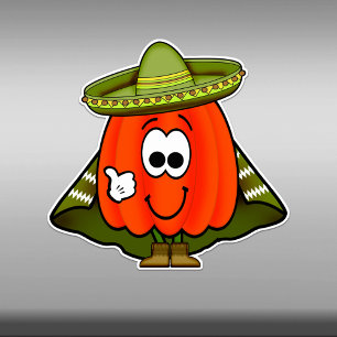 Cutie Cartoon Hot Habanero Pepper Vinyl Sticker