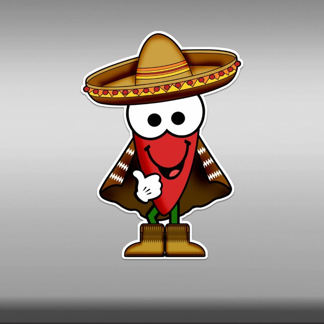 Cutie Cartoon Red Jalapeno Pepper Vinyl Sticker (Creator Uploaded)