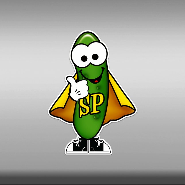Cutie Cartoon Super Pickle Vinyl Sticker (Creator Uploaded)