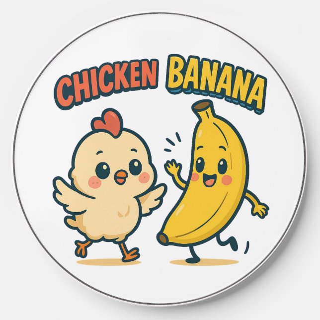 CUTIE CHICKEN BANANA! WIRELESS CHARGER  (Front)