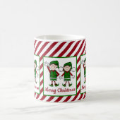 Cutie Christmas Elves Merry Christmas Coffee Mug (Center)