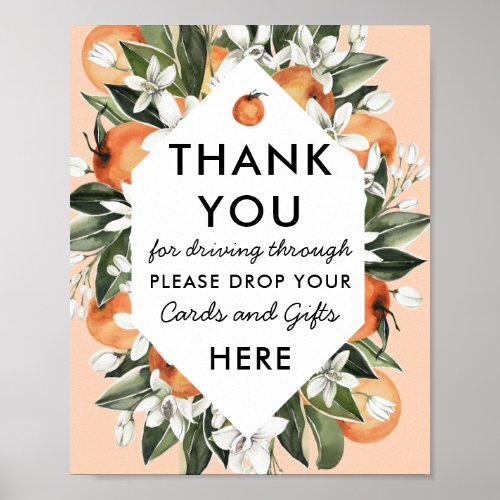 Cutie Drive By Baby Shower Cards and Gifts Sign