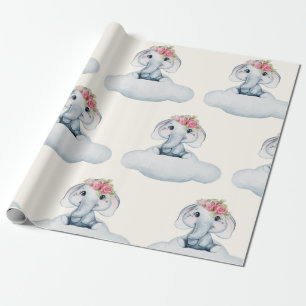 Cutie Elephant Wrapping Paper