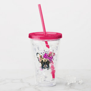 Cutie French Bull Dog Acrylic Tumbler