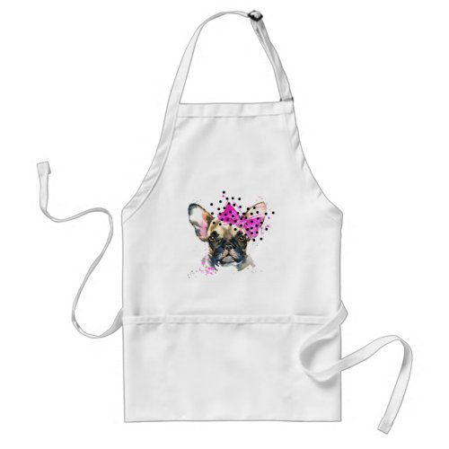 Cutie French Bull Dog Adult Apron