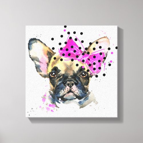 Cutie French Bull Dog Canvas Print