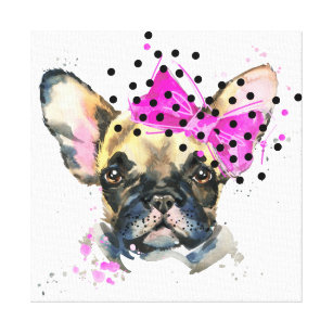 STUNNING CUTE FRENCH BULLDOG CANVAS #33 QUALITY A1 WALL HANGING PICTURE ART 