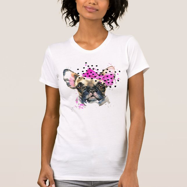 Cutie French Bull Dog T-Shirt (Front)
