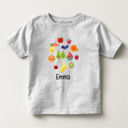 Cutie Fruit Adorable Fruit Kids Personalized Toddler T_shirt