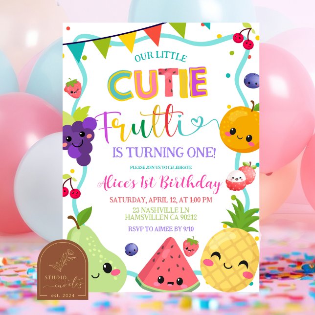 Cutie Frutti Birthday Invitation (Creator Uploaded)