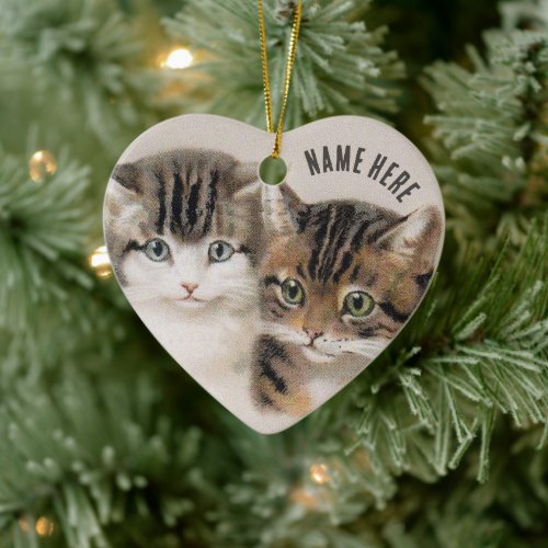 Cutie Kitten Faces  Art by H Maguire  Ornament 