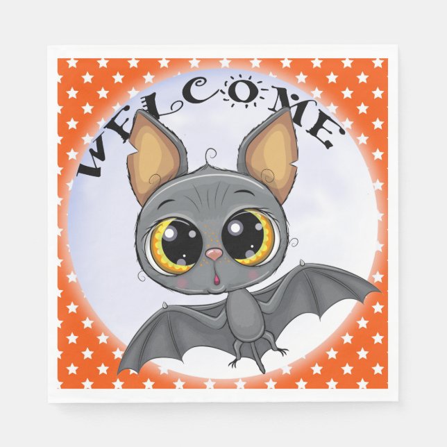 Cutie Kitty Bat Napkins (Front)