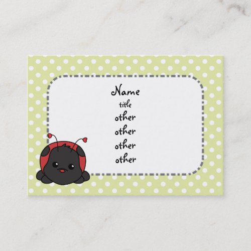 Cutie Ladybug Business Cards