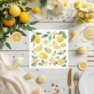 Cutie Lemon Citrus Baby Shower paper Napkins