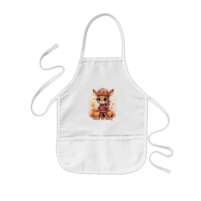Cutie on duty kids' apron (Front)