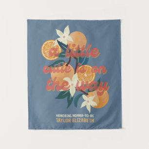 Cutie on the way Baby Shower Theme  Tapestry