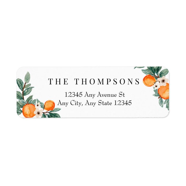 Cutie |  Orange Baby Shower | Return Address Label (Front)