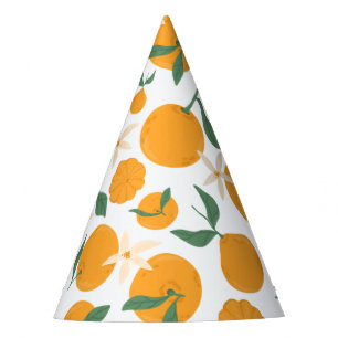 Cutie Orange Clementine Tangerine Mandarin Fruit Party Hat